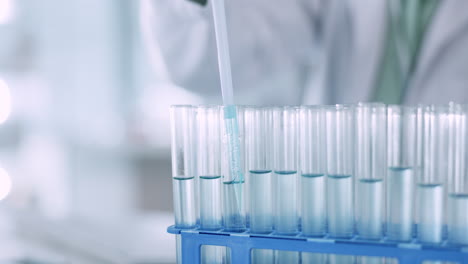 lab scientist, test tube and person doing chemical