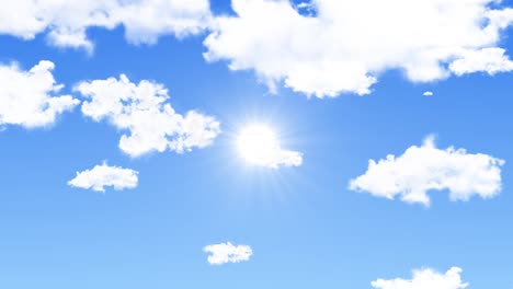 hermoso cielo azul con nubes animación de bucle de fondo pantalla verde.