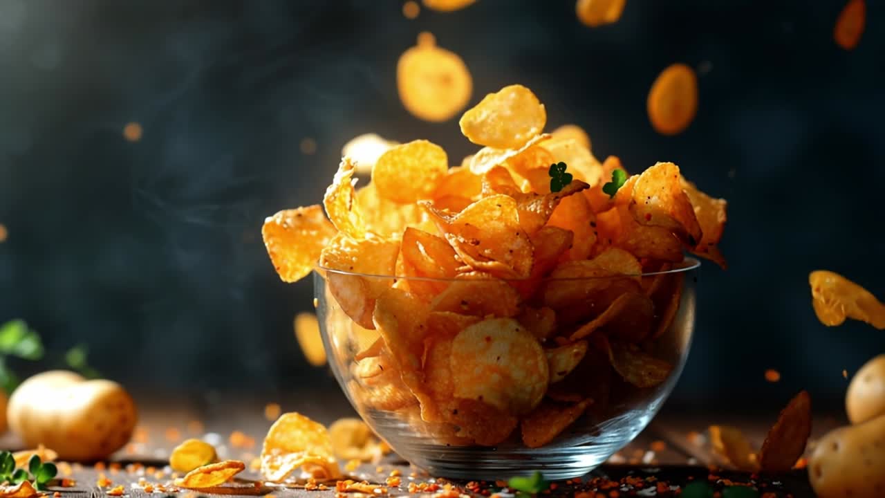 Chip di patate croccanti