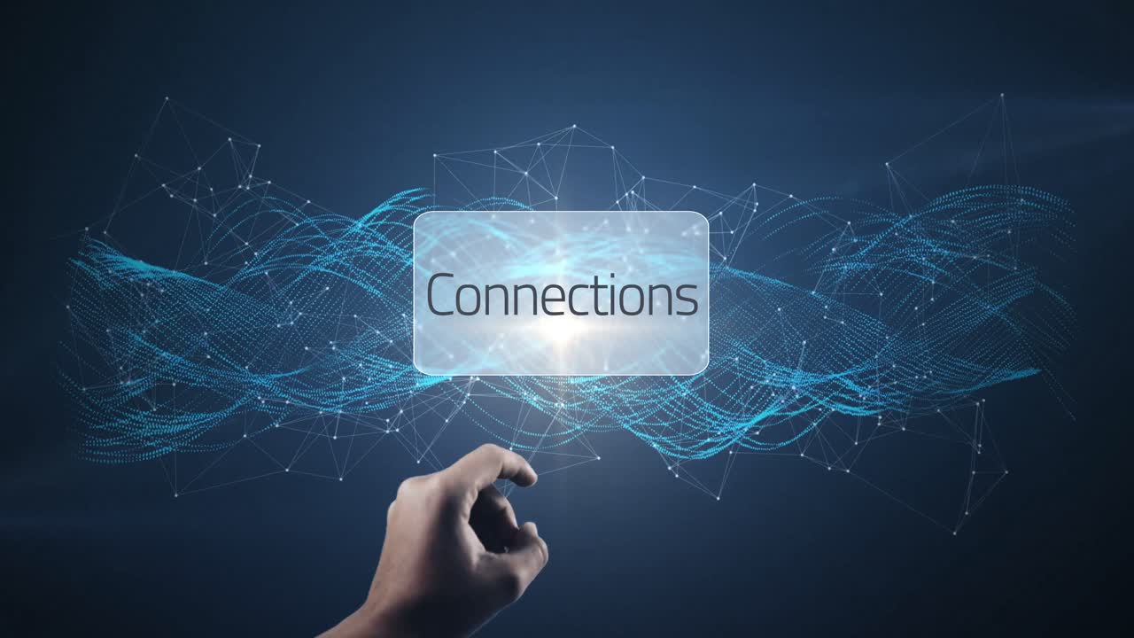 디지털 인터페이스 화면을 사용하여 손으로