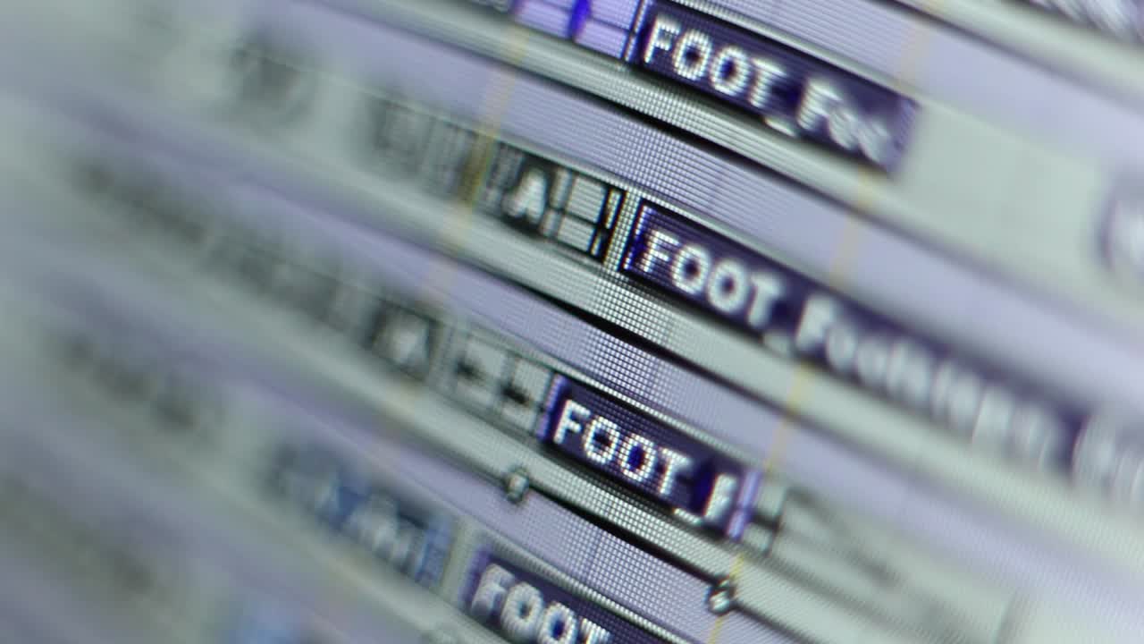 Pro tools screen close up