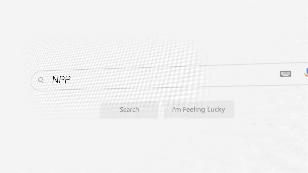 Searching for NPP on Internet browser