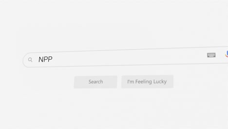 searching for npp on internet browser