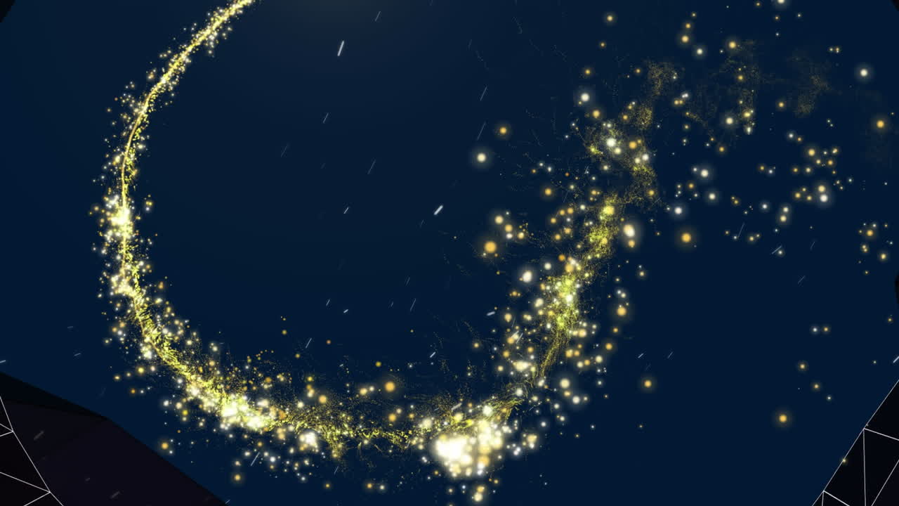 어두운 배경에 반 ⁇ 이는 불빛과 그리드의 애니메이션