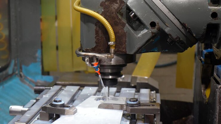 Macchina di fresatura CNC in funzione