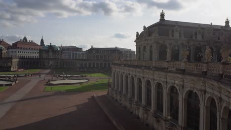 great architecture of famous zwinger palace in dresden in autumn, germany