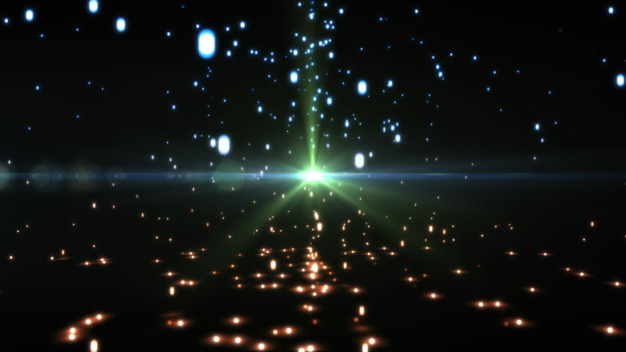 검은 바탕에 움직이는 반 ⁇ 이는 빛의 반점