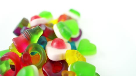 seguimiento a través de la selección de caramelos de gelatina