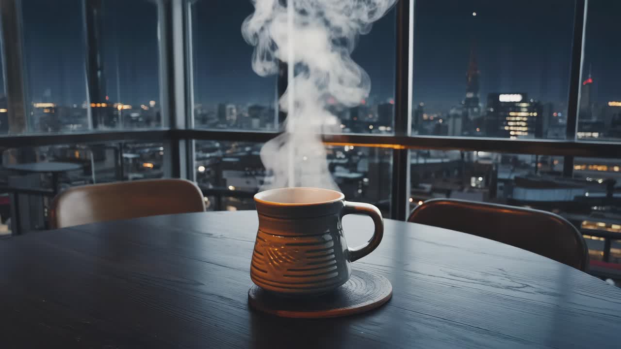Coffee with a City View