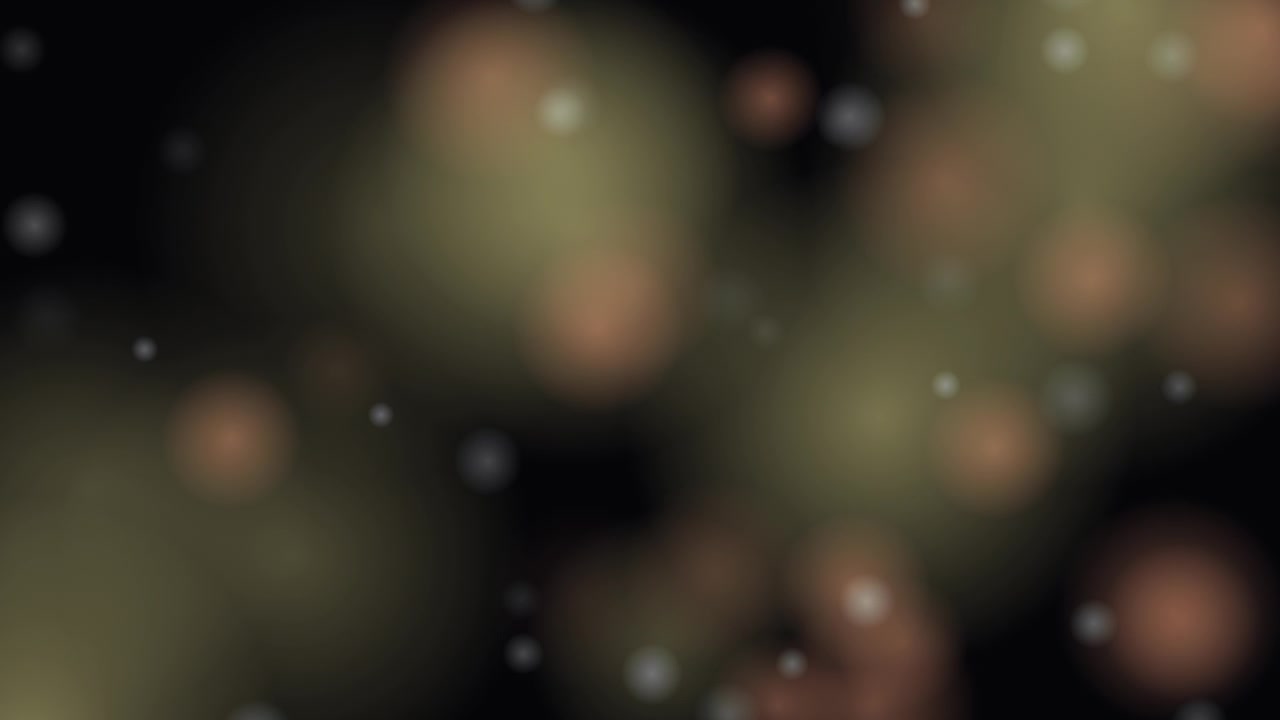 Sfondo astratto con particelle bokeh dorate fluttuanti