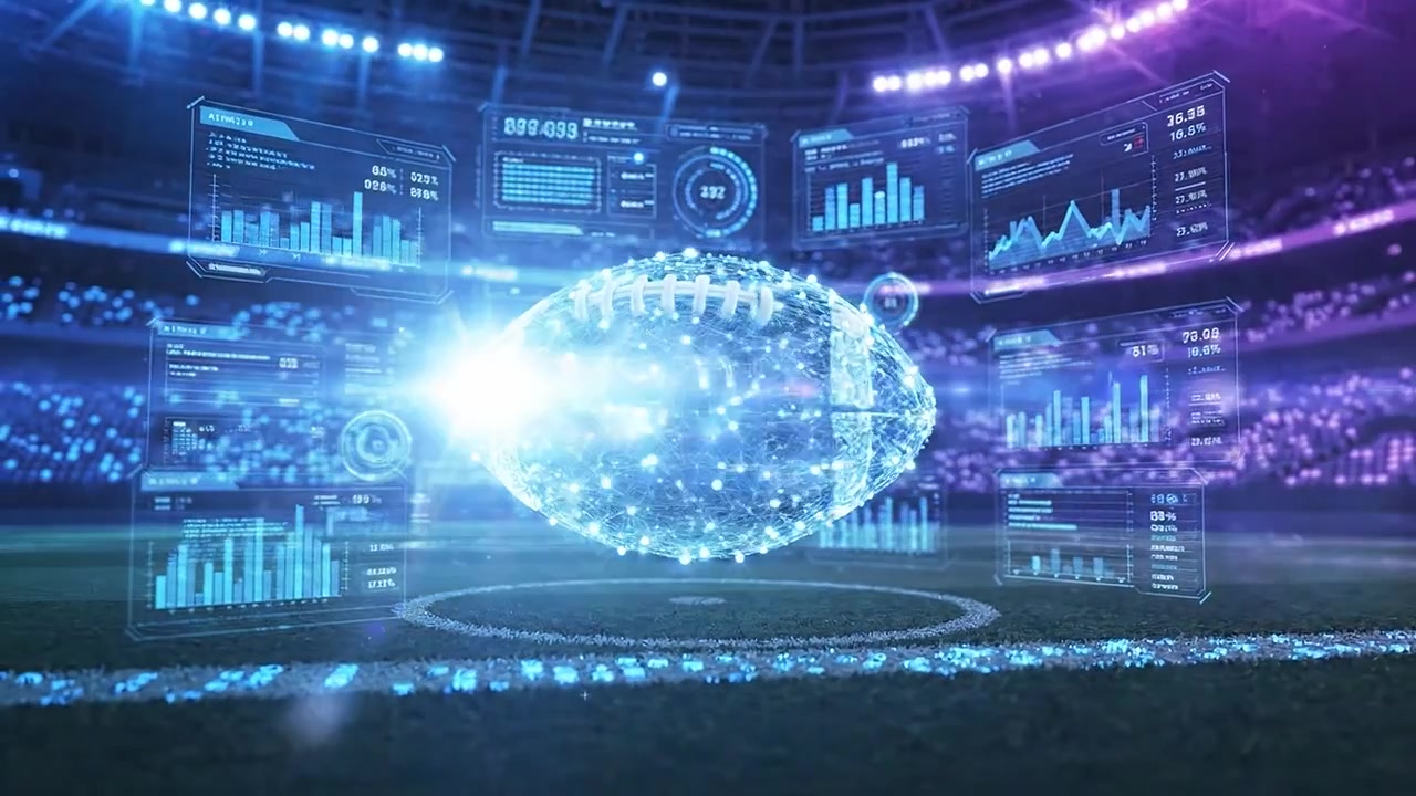 A Futuristic Digital Football: Exploring Advanced Analytics and Technology in the Dynamic World of Sports Data Visualization and Gameplay Statistics.