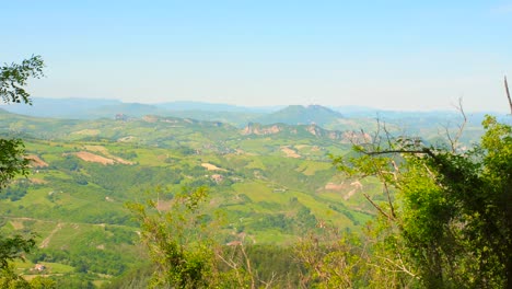 scenic view of nature from san marino in italy - panning