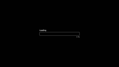 animation white loading bar isolate on black background.