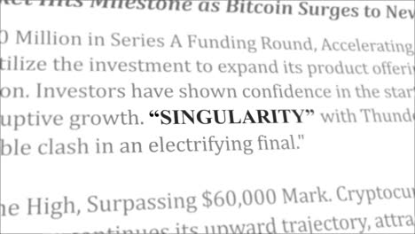 singularity news headline in different articles