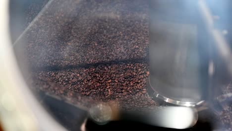 Production-of-fresh-fried-coffee-beans-roasting-factory-process