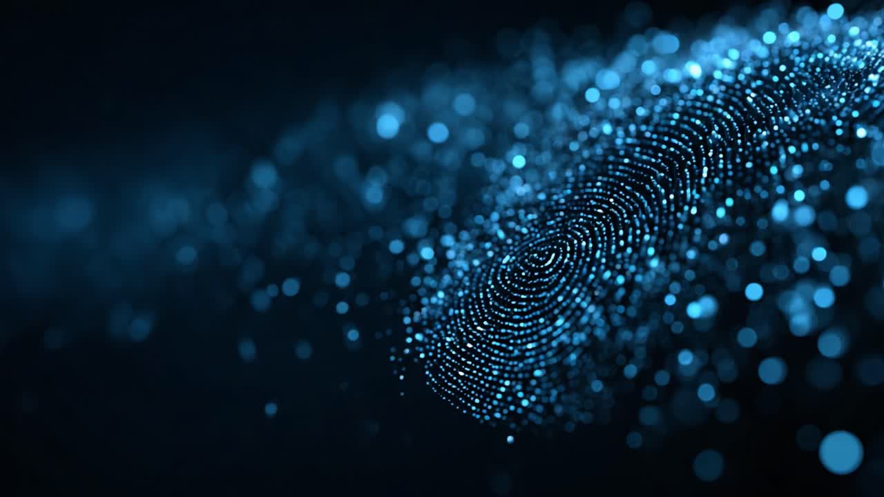 A Stunning Representation of Digital Patterns with Blue Bokeh Effects, Illustrating the Dynamic Flow of Light and Energy in a Hypnotic Abstract Setting