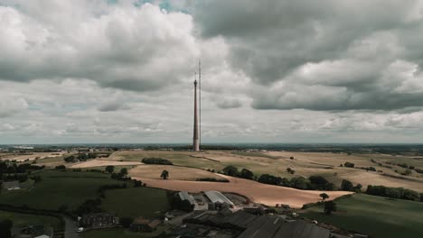 the emley moor transmitting station is a telecommunications and broadcasting facility on emley moor, 1 mile west of the village centre of emley, in huddersfield west yorkshire, england