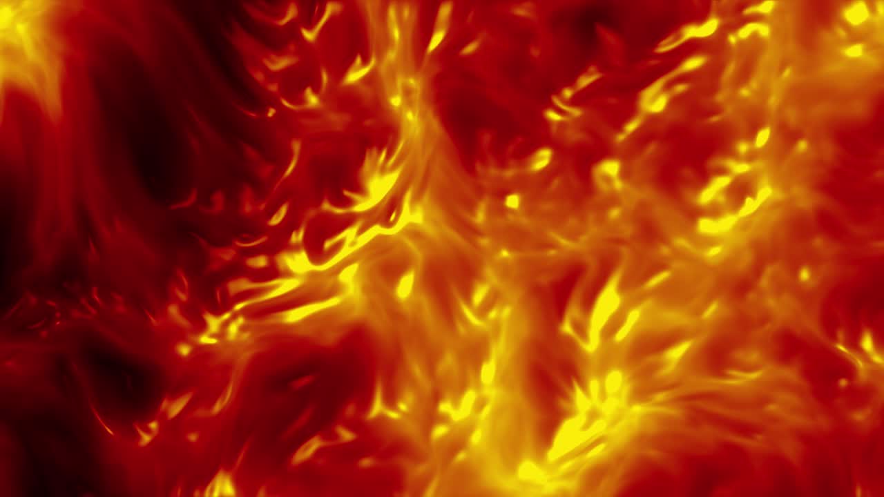 Dynamic Abstract Background of Red and Yellow Fire Flames