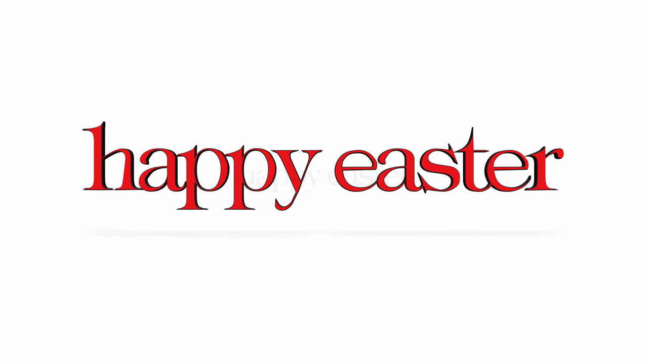 Testo scorrevole Buona Pasqua su sfumatura bianca