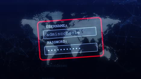 login form with world map background