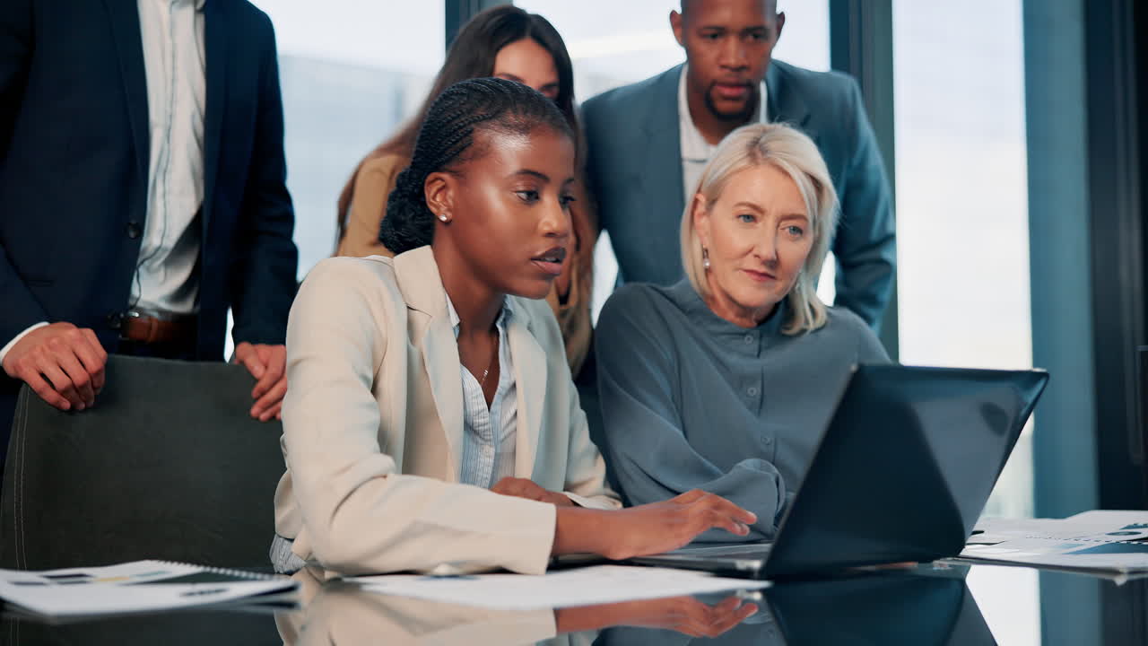 Diverse Business Team Collaborating in Office Meeting
