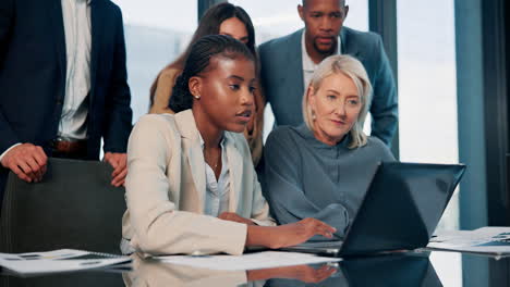 diverse business team collaborating in office meeting