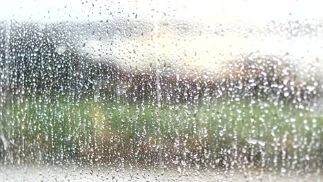 rain drop on a clear window