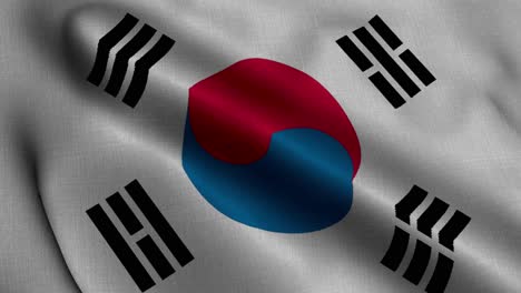 bandera de raso de corea del sur