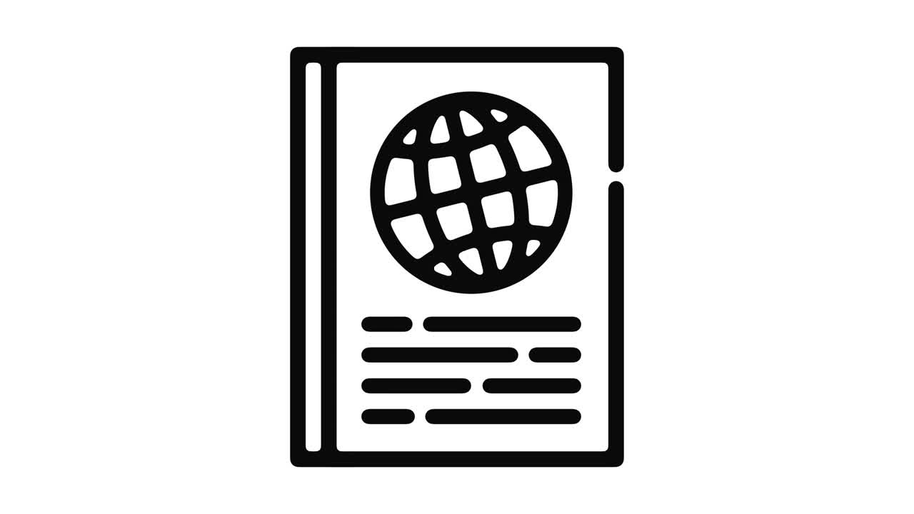 gráfico de movimiento de línea de pasaporte