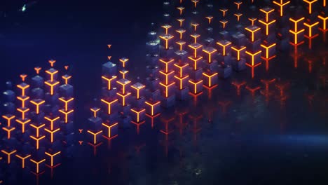futuristic volume meter graph seamless loop 3d render animation