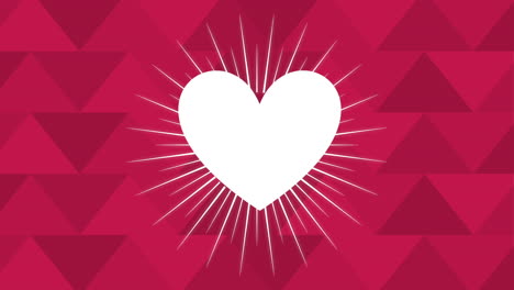 tarjeta de san valentín con animación de amor al corazón