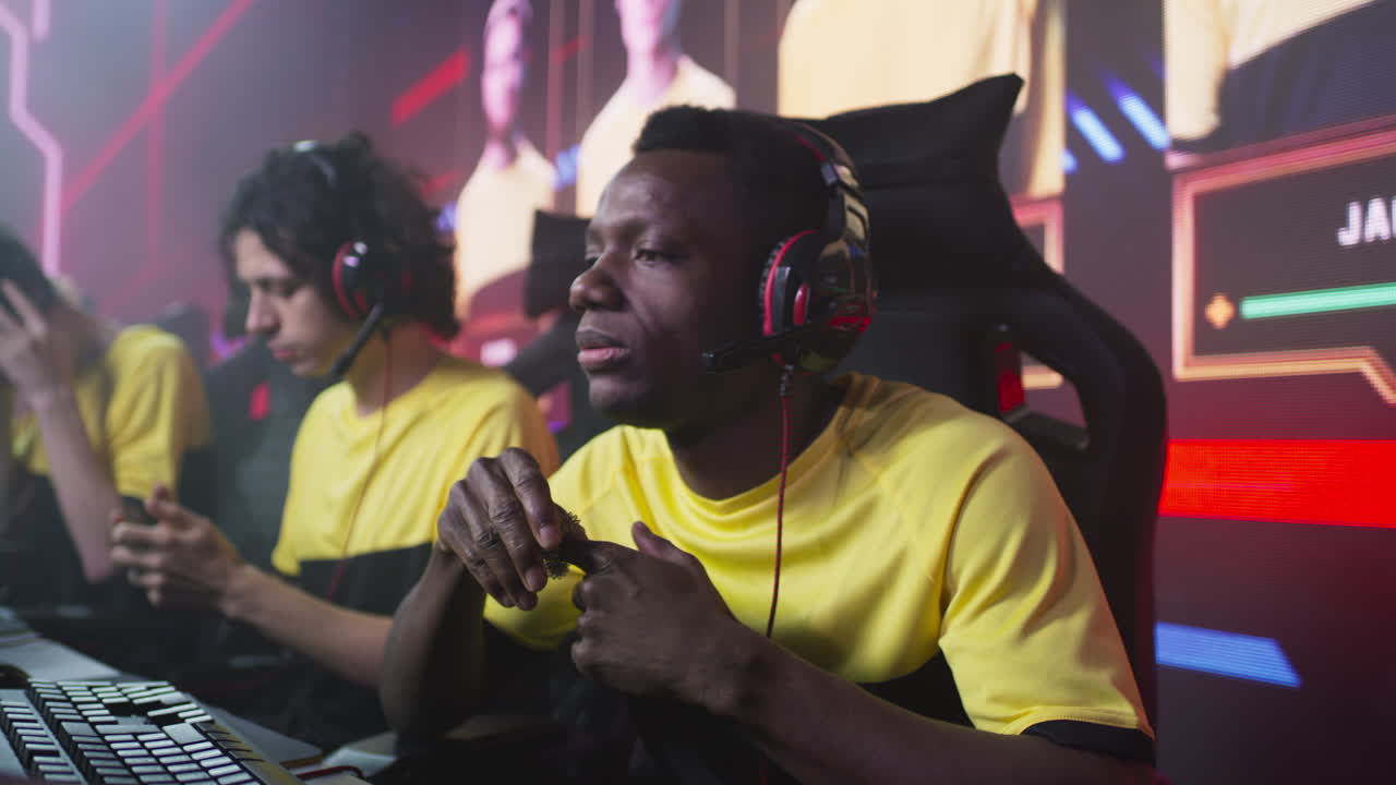 Esports gaming team competing in a tournament