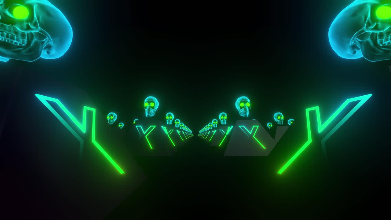 Neon Skull Tunnel