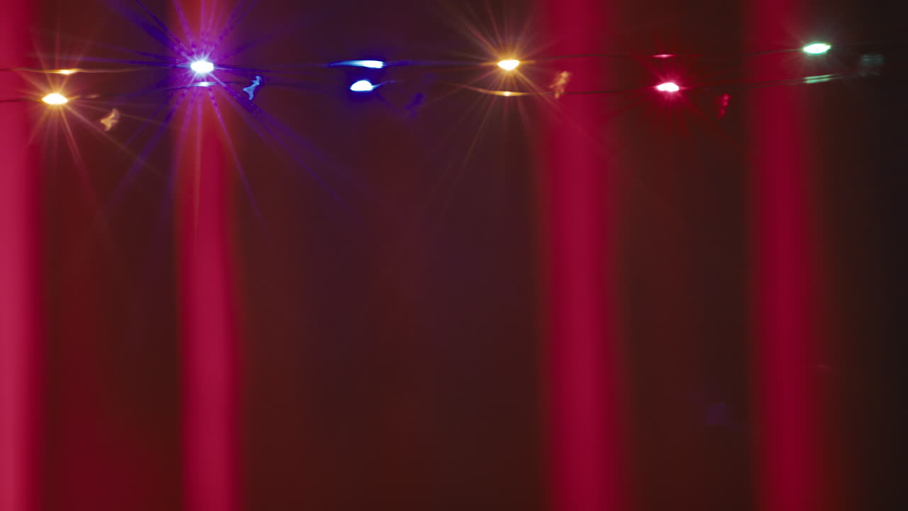 Christmas Lights With Red Copy Space