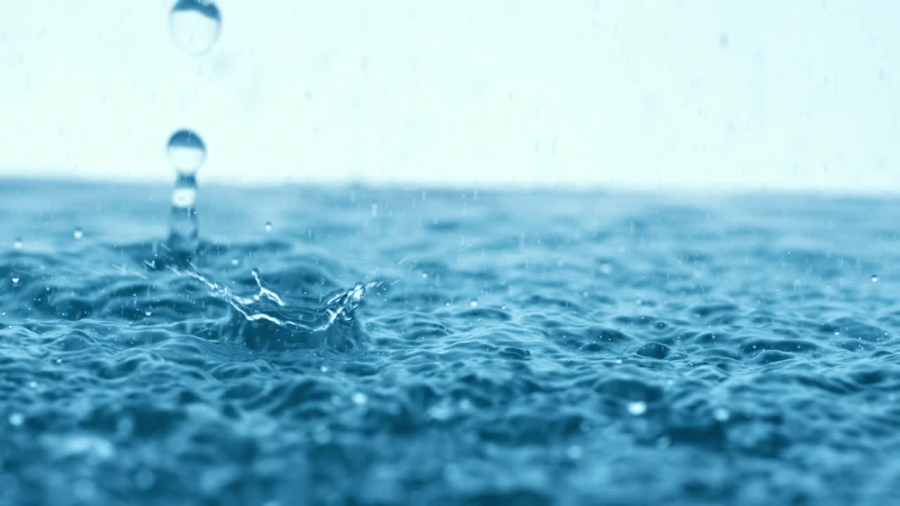 ⁇ 방울이 아주 느린 속도로 떨어지고 있습니다.