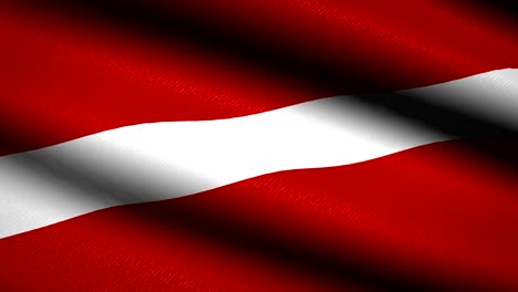 latvia flag waving textile textured background. seamless loop animation. full screen. slow motion. 4k video