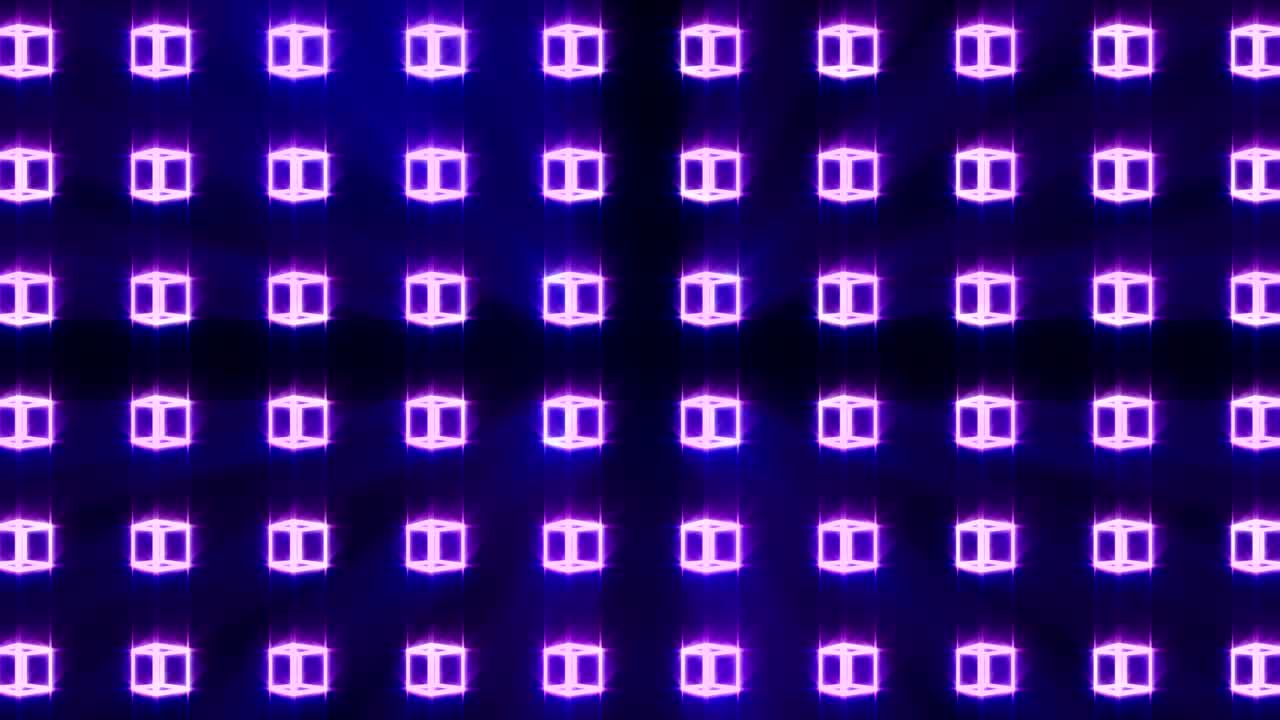 Geometric cube pattern. Cube dancing. Business symbol loop animation. Business network design.