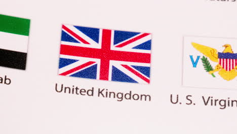 bandera del reino unido ampliada de una ilustración de banderas nacionales con emiratos árabes unidos y u
