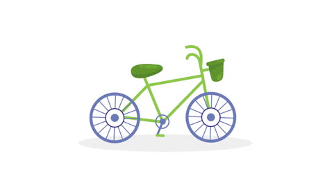 animación ecológica con animación de bicicletas verdes
