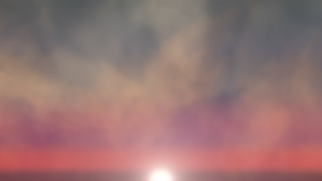 vibrant digital art serene sunset over the ocean