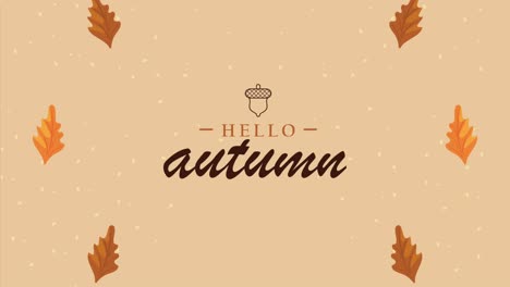 hola, letras de otoño con