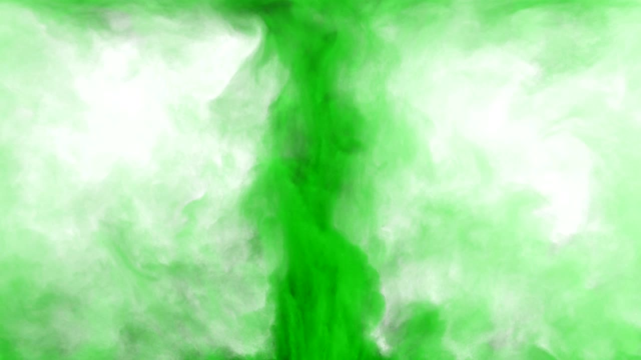 nube de polvo giratorio de humo de color verde para transiciones y superposición
