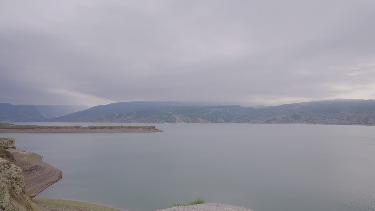 Cloudy Mountain Lake View