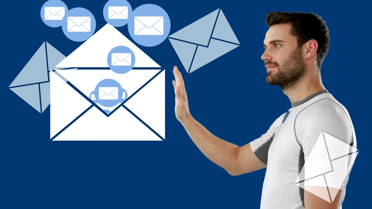 человек, касающийся цифрового конверта 4k