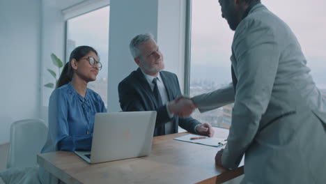 business meeting and handshake