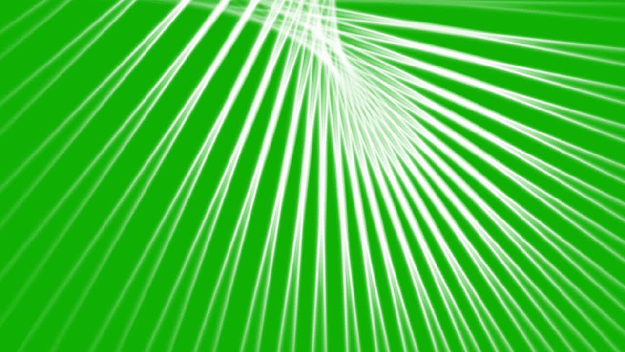 gráficos de movimiento de rayos de luz digital con fondo de pantalla verde