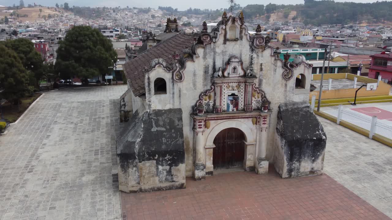 Dramatic San Jacinto Chapel fa&ccedil;ade is hundreds of years old, aerial
