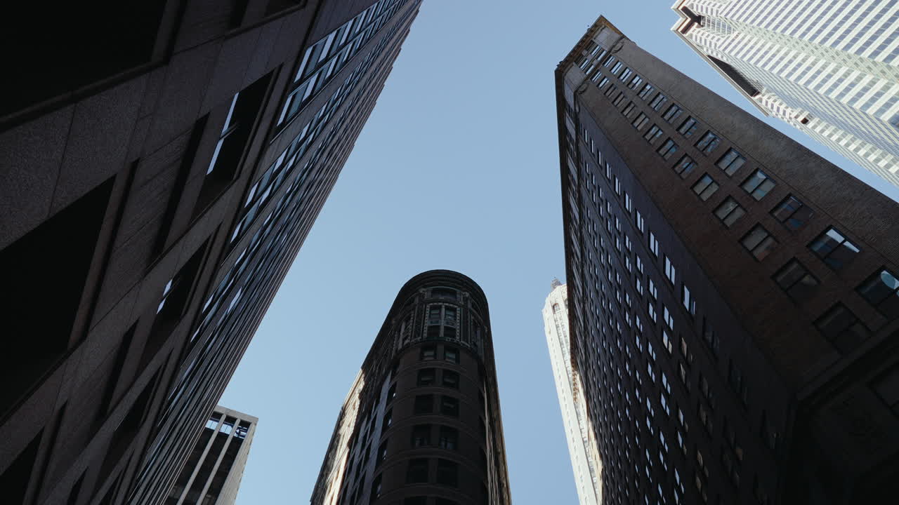 City Skyscrapers Viewed from Below