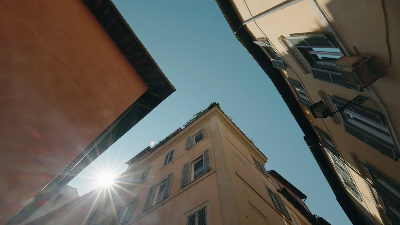 Architectural buildings against blue sky