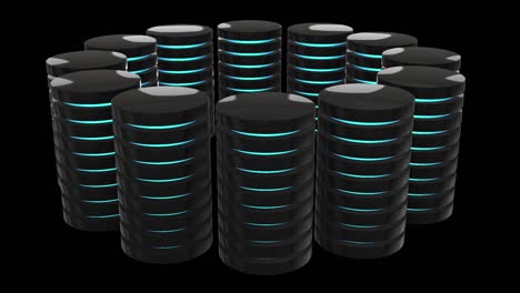 futuristic server hard disk and database block or battery cell. web hosting or cloud computing concept.